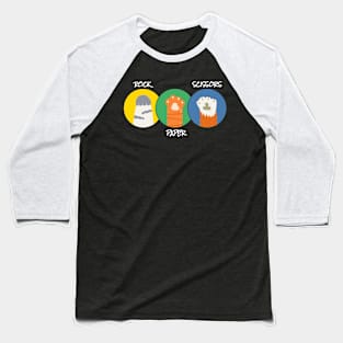 Rock Paper Scissors - Cat Color Baseball T-Shirt